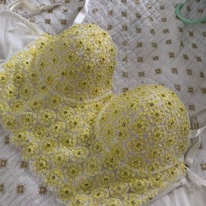 New Bebe beaded rare top bra